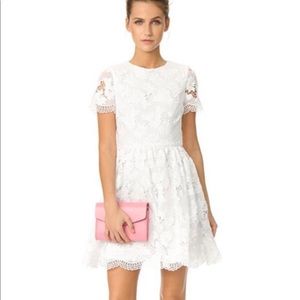 Alice and Olivia White Lace Dress